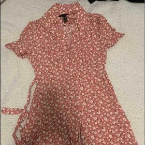 Pink button up dress